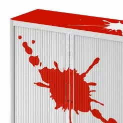 EasyOffice by Paperflow Aktenschrank easyOffice Stickers II - Rot - Höhe: 104 cm -Büromöbel Verkaufsgeschäft aktenschrank easyoffice stickers ii rot 104 cm 1933330