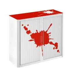 EasyOffice by Paperflow Aktenschrank easyOffice Stickers II - Rot - Höhe: 104 cm -Büromöbel Verkaufsgeschäft aktenschrank easyoffice stickers ii rot 104 cm 1933338