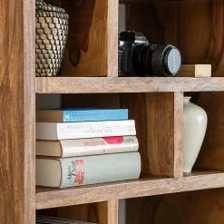 Ars Natura Bücherregal Trangle - Sheesham Massiv -Büromöbel Verkaufsgeschäft buecherregal trangle sheesham massiv 723986