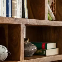 Ars Natura Bücherregal Trangle - Sheesham Massiv -Büromöbel Verkaufsgeschäft buecherregal trangle sheesham massiv 723990