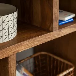 Ars Natura Bücherregal Trangle - Sheesham Massiv -Büromöbel Verkaufsgeschäft buecherregal trangle sheesham massiv 723994