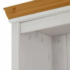 Maison Belfort Bücherwand Lillehammer IV - Kiefer massiv - Kiefer Weiß / Kiefer Honig -Büromöbel Verkaufsgeschäft buecherwand lillehammer iv kiefer massiv weiss honig 1112570