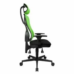 Topstar Bürodrehstuhl Head Point - Grün / Schwarz - Mit Kopfstütze - Höhenverstellbare Armlehnen -Büromöbel Verkaufsgeschäft buerodrehstuhl head point hoehenverstellbare armlehnen gruen schwarz 1140286