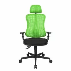 Topstar Bürodrehstuhl Head Point - Grün / Schwarz - Mit Kopfstütze - Höhenverstellbare Armlehnen -Büromöbel Verkaufsgeschäft buerodrehstuhl head point hoehenverstellbare armlehnen gruen schwarz 1140298