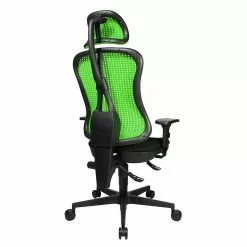 Topstar Bürodrehstuhl Head Point - Grün / Schwarz - Mit Kopfstütze - Höhenverstellbare Armlehnen -Büromöbel Verkaufsgeschäft buerodrehstuhl head point hoehenverstellbare armlehnen gruen schwarz 1140302