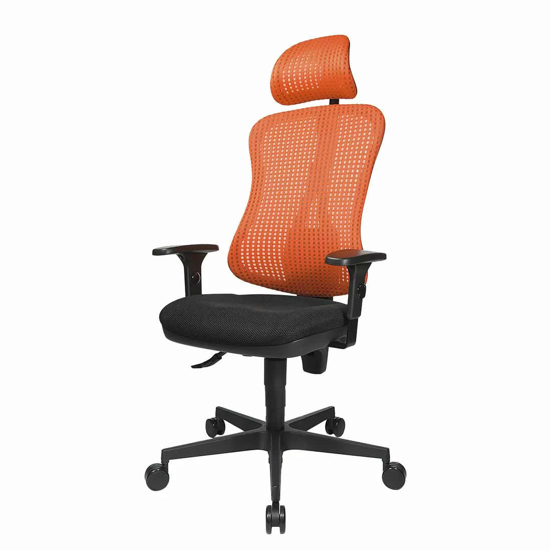 Topstar Bürodrehstuhl Head Point - Rot / Schwarz - Mit Kopfstütze - Höhenverstellbare Armlehnen 6 Topstar Bürodrehstuhl Head Point - Rot / Schwarz - Mit Kopfstütze - Höhenverstellbare Armlehnen – Bild 4