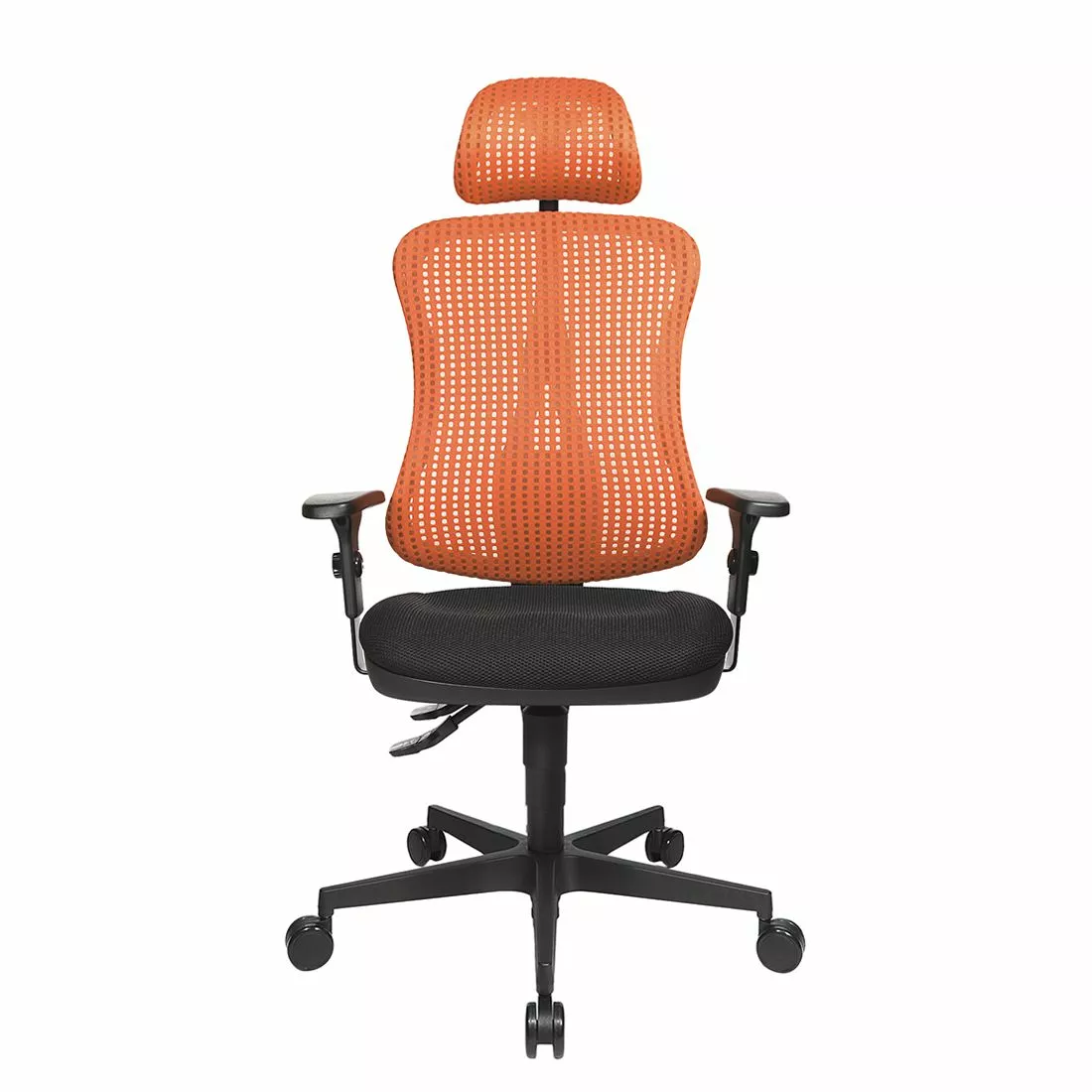 Topstar Bürodrehstuhl Head Point - Rot / Schwarz - Mit Kopfstütze - Höhenverstellbare Armlehnen 5 Topstar Bürodrehstuhl Head Point - Rot / Schwarz - Mit Kopfstütze - Höhenverstellbare Armlehnen – Bild 3