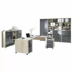 Maja Möbel Bürosparset Merit V (10-teilig) - Eiche Sonoma Dekor / Hochglanz Grau 13 Maja Möbel Bürosparset Merit V (10-teilig) - Eiche Sonoma Dekor / Hochglanz Grau -Büromöbel Verkaufsgeschäft buerosparset merit v 10 teilig sonoma eiche grau hochglanz 433567