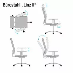 Duo Collection Bürostuhl Linz II - Stoff Schwarz -Büromöbel Verkaufsgeschäft buerostuhl linz ii stoff schwarz 317745