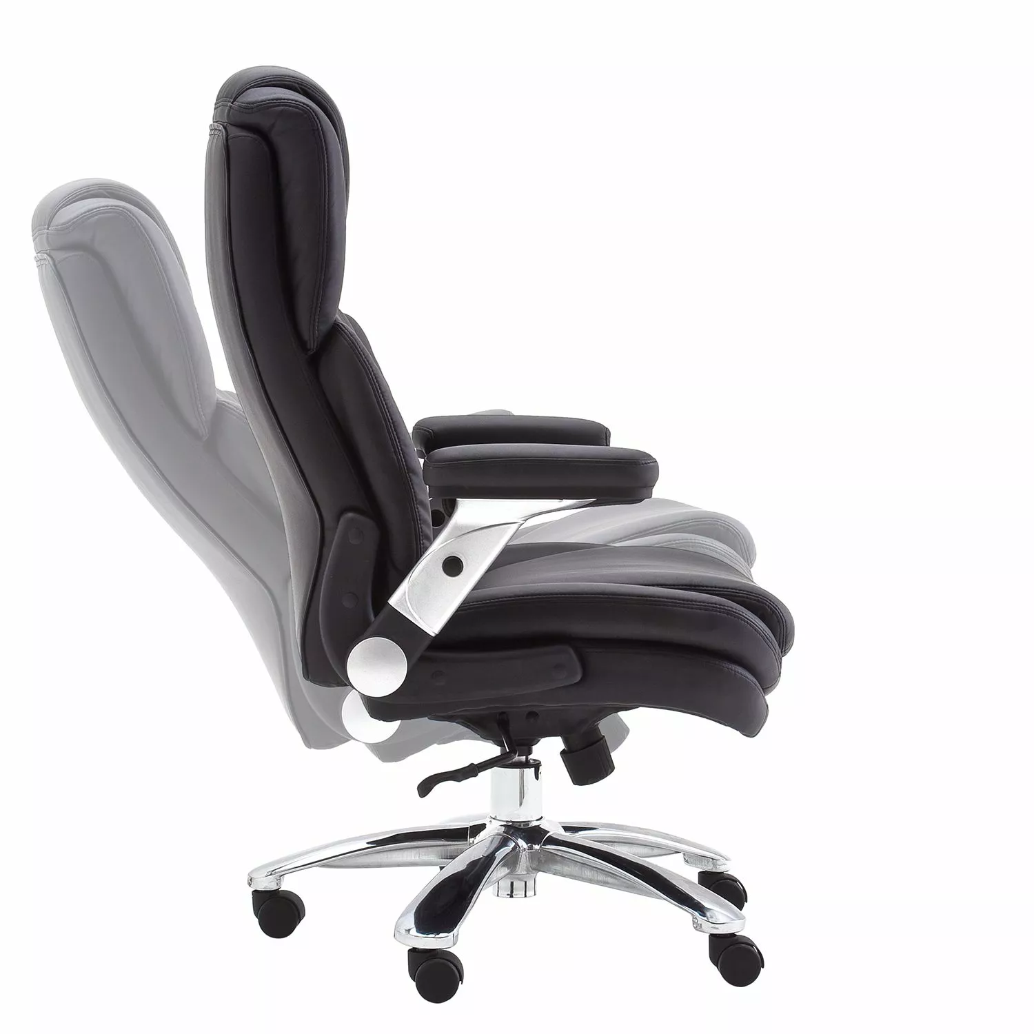 Fredriks Chefsessel Buda XXL - Kunstleder - Schwarz / Silber 10 Fredriks Chefsessel Buda XXL - Kunstleder - Schwarz / Silber – Bild 8