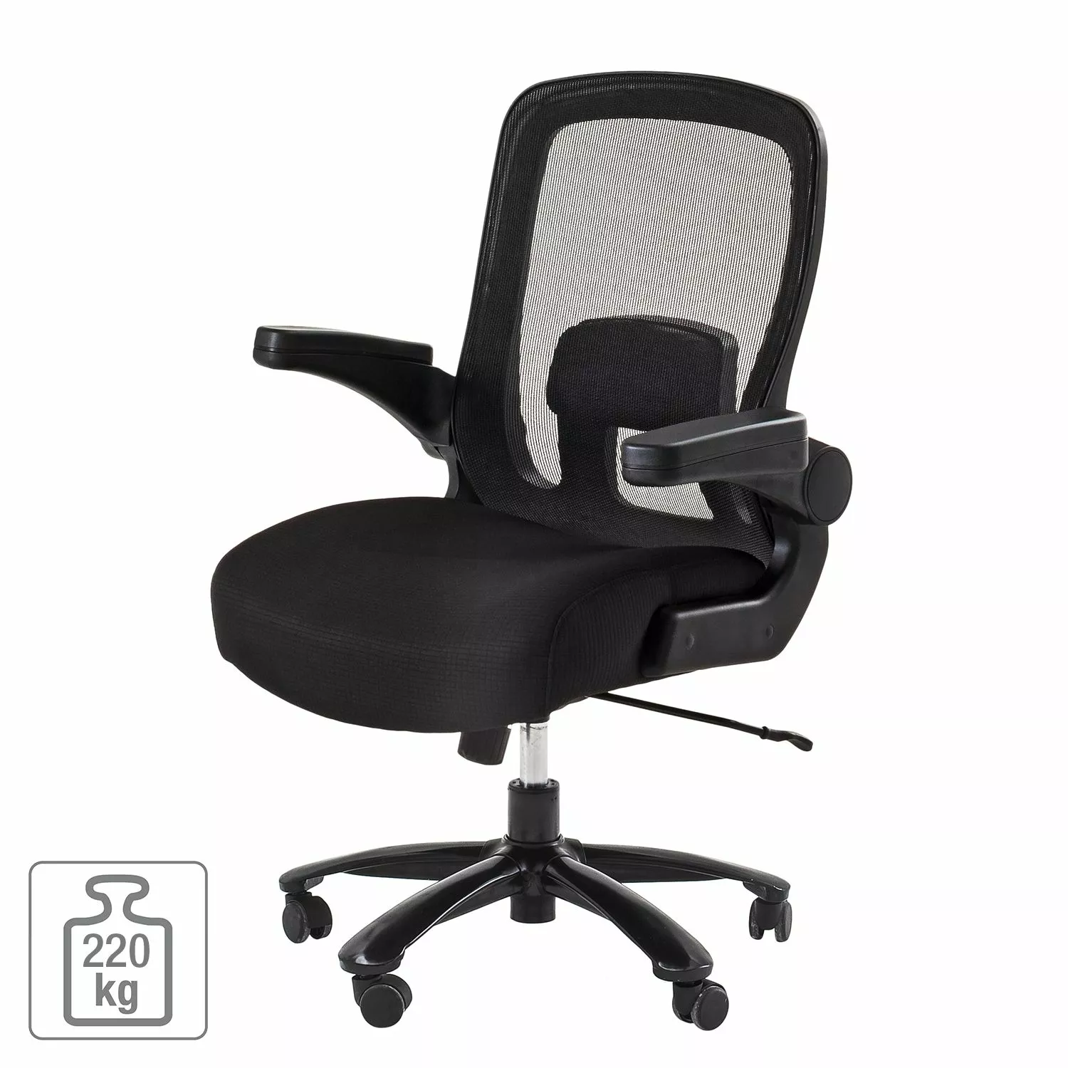 Fredriks Chefsessel Gandy XXL - Webstoff / Metall - Schwarz 4 Fredriks Chefsessel Gandy XXL - Webstoff / Metall - Schwarz – Bild 2