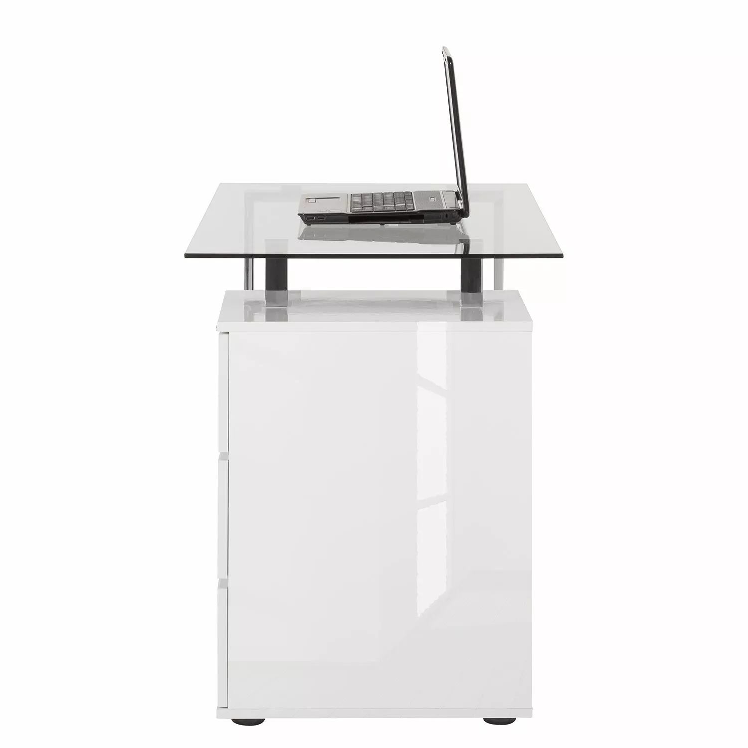 Maja Möbel Computertisch Sima - Hochglanz Weiß / Chrom 8 Maja Möbel Computertisch Sima - Hochglanz Weiß / Chrom – Bild 6