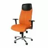 Topstar Chefsessel High Sit up - Webstoff / Echtleder - Orange / Schwarz -Büromöbel Verkaufsgeschäft ergonomischer chefsessel high sit up lederkopfstuetze verschiedene farben 1139449