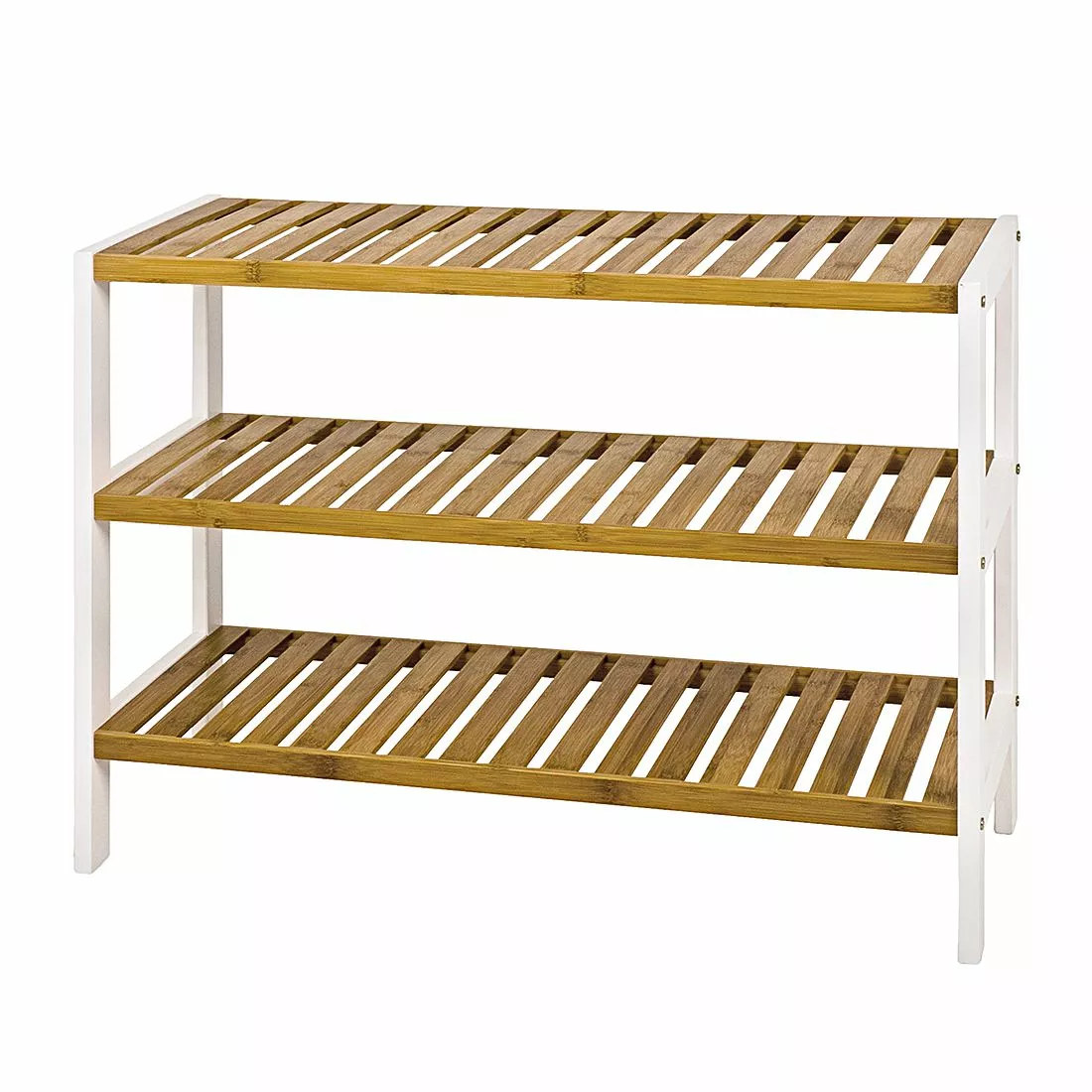 Home Design Regal Ilona II - Weiß/Bambus 3 Home Design Regal Ilona II - Weiß/Bambus