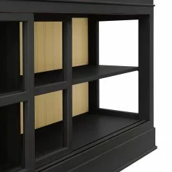 Maison Belfort Sideboard Azjana I - Schwarz / Pinie Creme -Büromöbel Verkaufsgeschäft highboard azjana pinie teilmassiv 3394421
