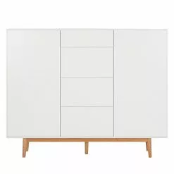 Mørteens Sideboard Lindholm IV - Weiß - Höhe: 128 cm 16 Mørteens Sideboard Lindholm IV - Weiß - Höhe: 128 cm -Büromöbel Verkaufsgeschäft highboard lindholm i weiss matt eiche massiv 333073