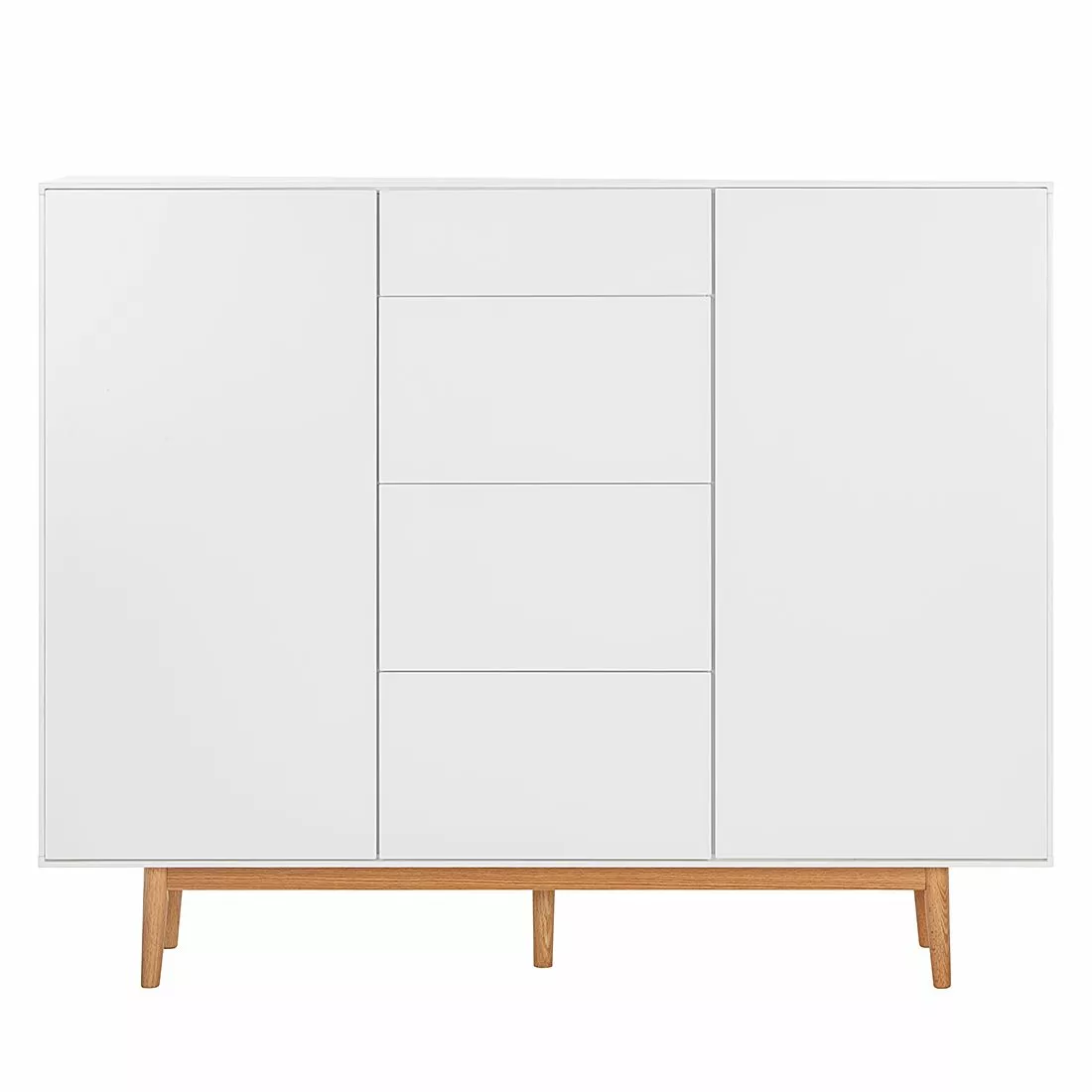 Mørteens Sideboard Lindholm IV - Weiß - Höhe: 128 cm 7 Mørteens Sideboard Lindholm IV - Weiß - Höhe: 128 cm – Bild 5