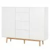 Mørteens Sideboard Lindholm IV - Weiß - Höhe: 128 cm -Büromöbel Verkaufsgeschäft highboard lindholm i weiss matt eiche massiv 333074