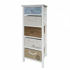 Maison Belfort Regal Gilberton - Höhe: 91 cm -Büromöbel Verkaufsgeschäft kommode gilberton paulownia massiv weiss braun 91 cm 4345288