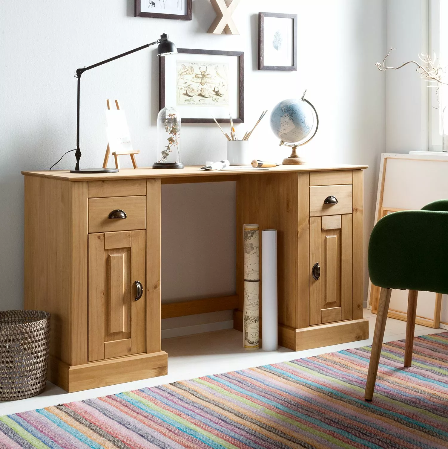 Maison Belfort Schreibtisch Neely I - Kiefer 4 Maison Belfort Schreibtisch Neely I - Kiefer – Bild 2