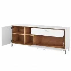 Germania Sideboard Design2 I - Weiß / Navarra Eiche Dekor -Büromöbel Verkaufsgeschäft lowboard design2 weiss navarra eiche 4821220