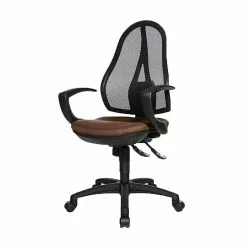Topstar Drehstuhl Open Point SY - Kunstfaser / Mesh - Dunkelbraun / Schwarz