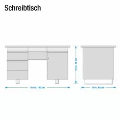Fredriks Schreibtisch Paddington - Hochglanz Weiß -Büromöbel Verkaufsgeschäft paddington schreibtisch hochglanz weiss lackiert mit 2 containern 1225038