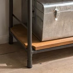 Ars manufacti Regal Atelier III - Akazie massiv / Metall - Akazie Braun / Anthrazit -Büromöbel Verkaufsgeschäft regal atelier iii akazie massiv metall akazie braun anthrazit 5052968