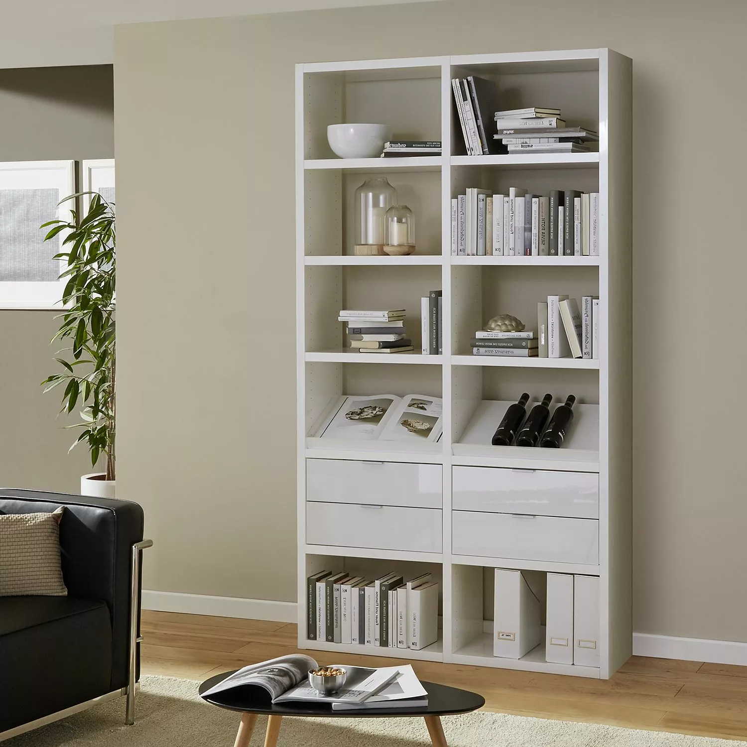 Fredriks Regal Concept IX - Hochglanz Weiß 4 Fredriks Regal Concept IX - Hochglanz Weiß – Bild 2