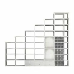 Fredriks Regal Concept XVI (inkl. Beleuchtung) - Hochglanz Weiß