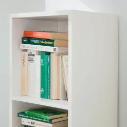 Mørteens Regal Lindholm I - Weiß / Eiche -Büromöbel Verkaufsgeschäft regal lindholm i weiss eiche massiv 4037316