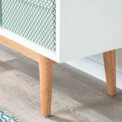 Mørteens Regal Lindholm III - Weiß/Eiche massiv -Büromöbel Verkaufsgeschäft regal lindholm iii weiss eiche massiv 3192465