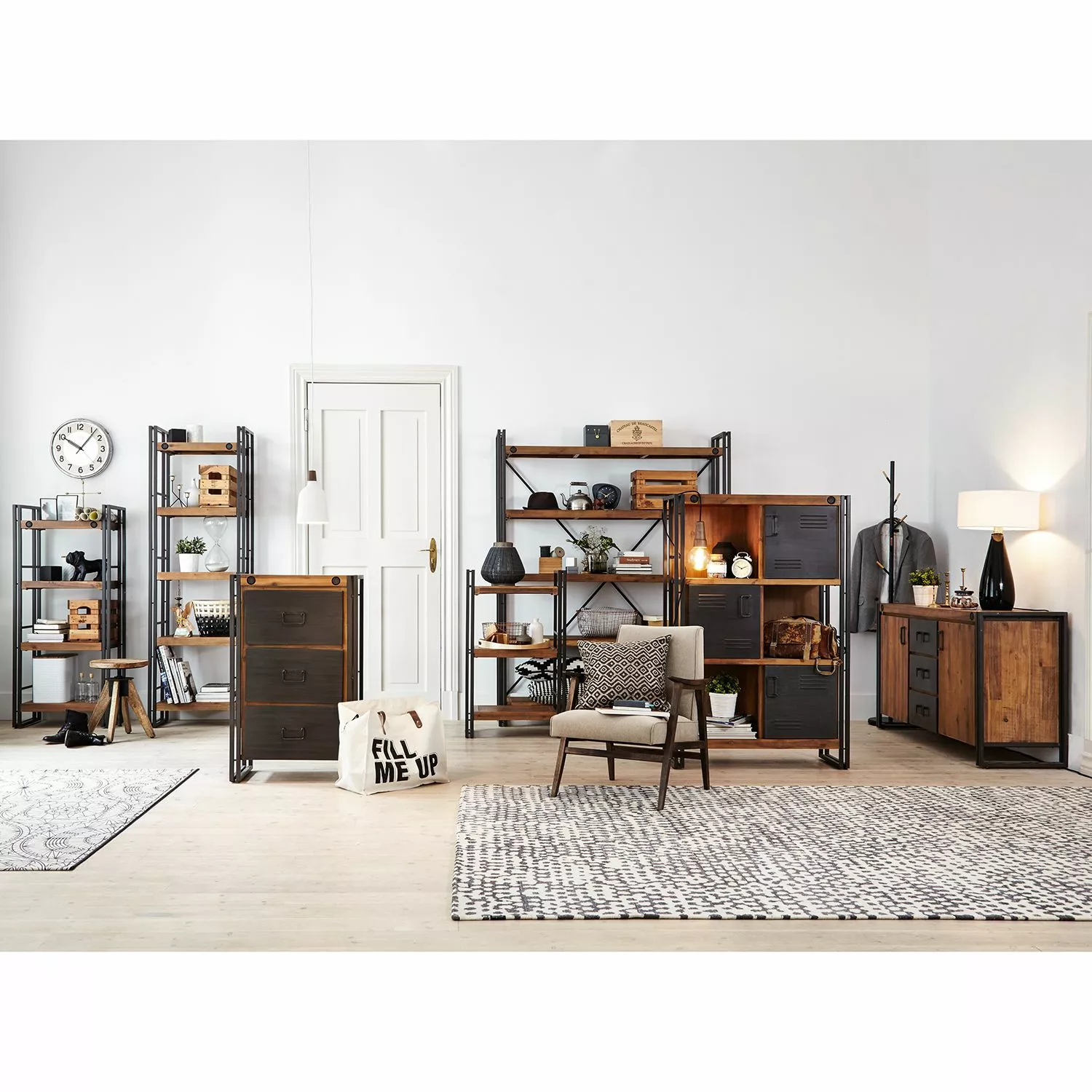 Ars manufacti Regal Manchester II - Akazie massiv / Metall - Akazie / Anthrazit 6 Ars manufacti Regal Manchester II - Akazie massiv / Metall - Akazie / Anthrazit – Bild 4