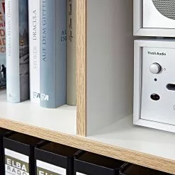 Germania Regal Neston II - Matt Weiß / Eiche Sanremo Dekor -Büromöbel Verkaufsgeschäft regal neston ii supermatt weiss eiche sonoma dekor 637726