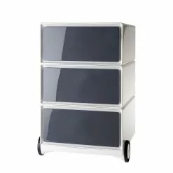 EasyOffice by Paperflow Rollcontainer easyBox I - Weiß / Anthrazit