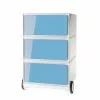 EasyOffice by Paperflow Rollcontainer easyBox I - Weiß / Hellblau