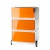 EasyOffice by Paperflow Rollcontainer easyBox II - Weiß / Orange