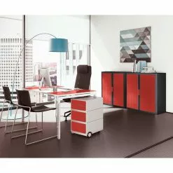 EasyOffice by Paperflow Rollcontainer easyBox II - Weiß / Rot 8 EasyOffice by Paperflow Rollcontainer easyBox II - Weiß / Rot -Büromöbel Verkaufsgeschäft rollcontainer easybox ii weiss rot 2056250