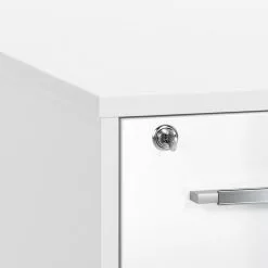 Rollcontainer Merit II - Alpinweiß / Hochglanz Weiß -Büromöbel Verkaufsgeschäft rollcontainer merit ii alpinweiss hochglanz weiss 372270