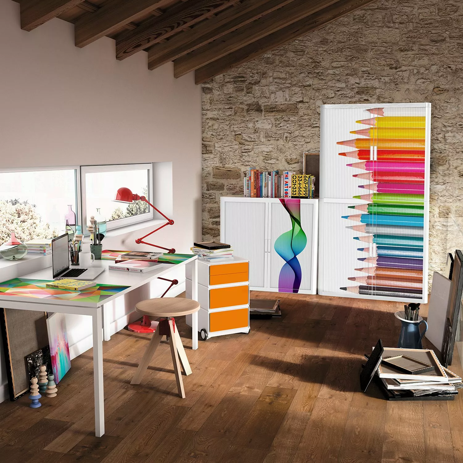 EasyOffice by Paperflow Rollladenschrank easyOffice Bureaux I - Mehrfarbig 4 EasyOffice by Paperflow Rollladenschrank easyOffice Bureaux I - Mehrfarbig – Bild 2