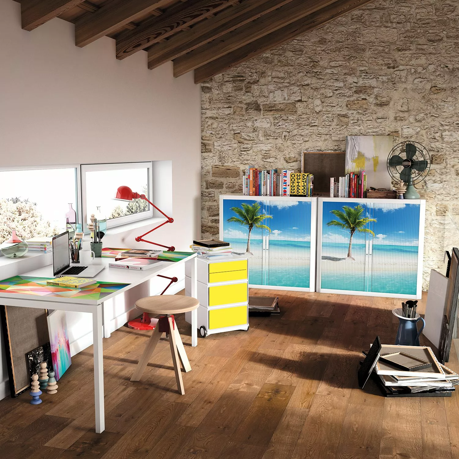 EasyOffice by Paperflow Rollladenschrank easyOffice Holiday I - Blau 7 EasyOffice by Paperflow Rollladenschrank easyOffice Holiday I - Blau – Bild 5