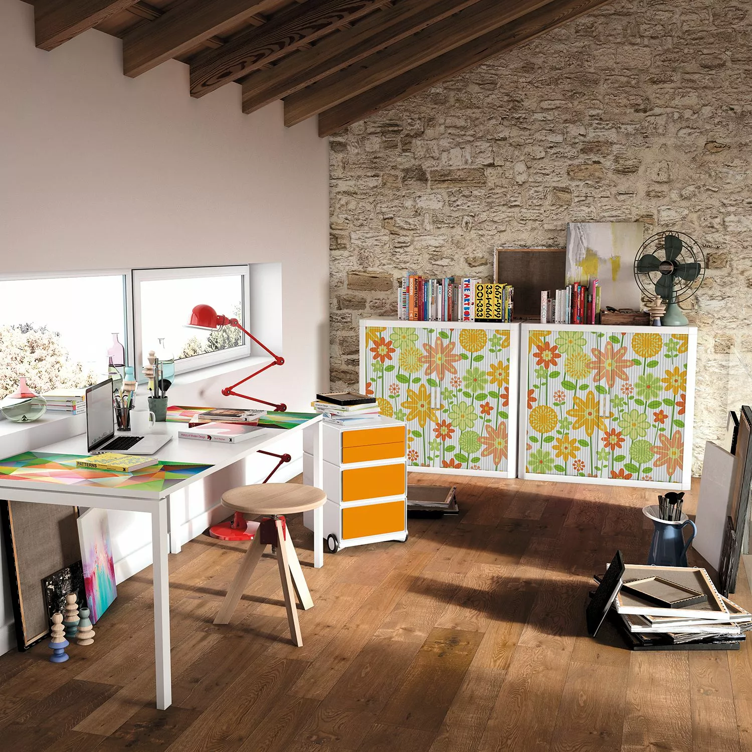 EasyOffice by Paperflow Rollladenschrank easyOffice - Papier Peints II - Mehrfarbig - Höhe: 104 cm 4 EasyOffice by Paperflow Rollladenschrank easyOffice - Papier Peints II - Mehrfarbig - Höhe: 104 cm – Bild 2