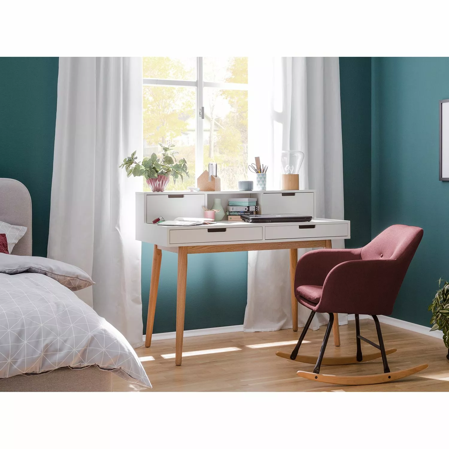 Mørteens Sekretär Lindholm - Weiß 4 Mørteens Sekretär Lindholm - Weiß – Bild 2