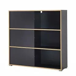 Germania Schiebetürenregal Mingle II - Anthrazit/Eiche Sonoma Dekor -Büromöbel Verkaufsgeschäft schiebetuerenregal mingle ii anthrazit eiche sonoma dekor 5029400