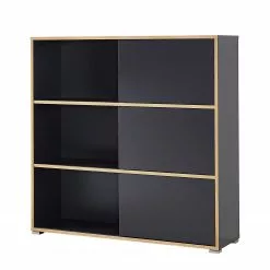 Germania Schiebetürenregal Mingle II - Anthrazit/Eiche Sonoma Dekor -Büromöbel Verkaufsgeschäft schiebetuerenregal mingle ii anthrazit eiche sonoma dekor 5029408