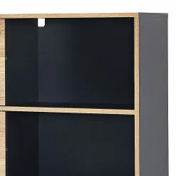 Germania Schiebetürenregal Mingle II - Anthrazit/Eiche Sonoma Dekor -Büromöbel Verkaufsgeschäft schiebetuerenregal mingle ii anthrazit eiche sonoma dekor 5029420