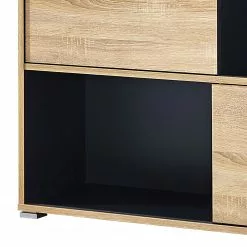 Germania Schiebetürenregal Mingle II - Anthrazit/Eiche Sonoma Dekor -Büromöbel Verkaufsgeschäft schiebetuerenregal mingle ii anthrazit eiche sonoma dekor 5029424