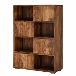 Ars Natura Schiebetürenregal Trangle - Sheesham massiv -Büromöbel Verkaufsgeschäft schiebetuerenregal trangle sheesham massiv 702702