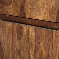 Ars Natura Schiebetürenregal Trangle - Sheesham massiv -Büromöbel Verkaufsgeschäft schiebetuerenregal trangle sheesham massiv 702722