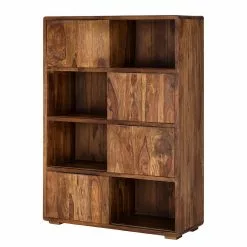 Ars Natura Schiebetürenregal Trangle - Sheesham massiv -Büromöbel Verkaufsgeschäft schiebetuerenregal trangle sheesham massiv 702734